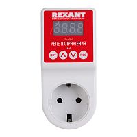 Реле напряжения вилка-розетка c дисплеем 16А | код 10-6040 | REXANT