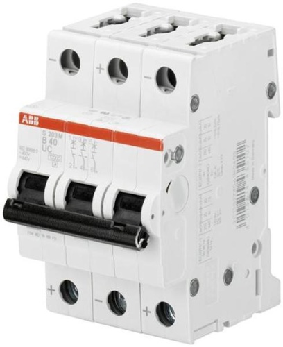 Автоматический выключатель 3-полюсной S203M Z1,6UC S203M Z1,6UC | код 2CDS273061R0258 | ABB