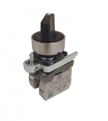 Переключатель Briswik КПЕ 4602 -РС черный IP65 УХЛ2 10А 0но+2нз | код AD-RG-5Ai-0123 | Briswik