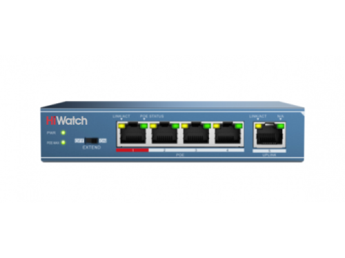 Коммутатор POE Неуправляемый, 4 RJ45 1000M PoE | код 301801375 | Hikvision