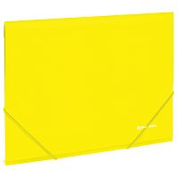 Папка на резинках BRAUBERG Neon, неоновая, желтая, до 300 листов, 0,5 мм, 227461 | код 227461 | BRAUBERG