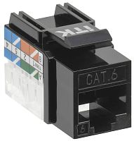 ITK Модуль Keystone Jack кат.6 UTP 110 IDC 90град чёрный | код CS1-1C06U-11-09 | IEK