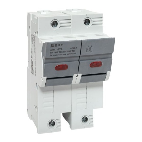 Предохранитель-разъединитель DF 22х58 2Р (тип ПВЦ) EKF | код df222-e | EKF фото 2