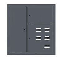 Щит этажный 5 кв. слаботочка слева RAL7016 (1000х950х150) EKF PROxima | код mb29-v-5z-ral7016 | EKF