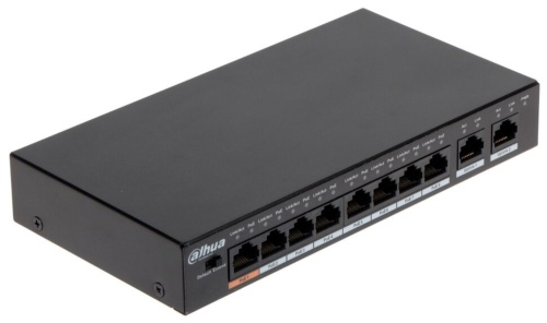 Коммутатор 8-ми портовый PoE (DH-PFS3010-8ET-96) | код 113440 | Dahua