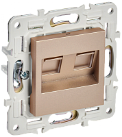 SKANDY Роз. комп. 2-ая RJ45 кат.6 SK-K04Sa песоч. IEK | код SK-K20-2-K98 | IEK