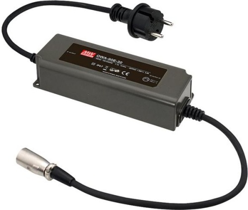 Источник питания AC-DC, 90Вт, вход 90…264В AC, 47…63Гц/127…370В DC, ККМ, выход 12В/7.5А, изоляция 3750В AC, пластиковый корпус IP67, 171х63х37.5мм, -40…+70С | код OWA-90E-12 | MeanWell