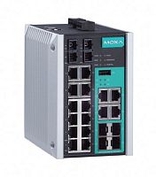 Коммутатор EDS-518E-MM-SC-4GTXSFP Managed Gigabit Ethernet switch with 12 10/100BaseT(X) ports, 2 100BaseFX multi-mode ports with SC connectors, and 4 combo 10/100/1000BaseT(X) or 100/1000BaseSFP ports, t: -10/60 | код 00-06102363 | MOXA Се