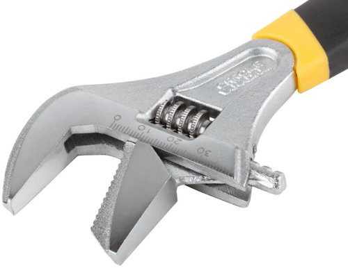 Ключ разводной ''Техно'' CrV, узкие + переставная губки, шкала, увеличен.захват, прорезин.ручка 200 мм ( 40 мм ) | код 70189 | FIT фото 8