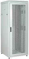 ITK Шкаф сетевой напольный 19" LINEA N 28U 800х800мм перфорированная передняя дверь, задняя металлическая серый | код LN35-28U88-PM | IEK