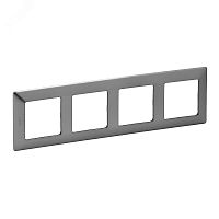 Valena LIFE Рамка 4 поста сталь универсальная | код 754154 | Legrand