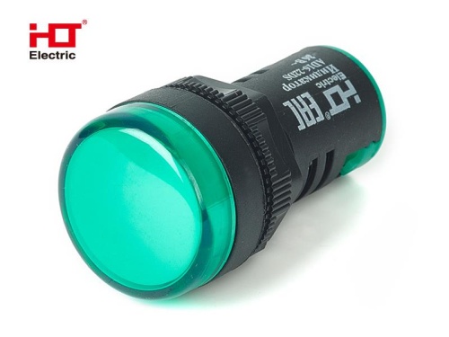 Лампа AD16-22DS(LED)матрица d22мм зеленый 36В IP40 HLT | код 085-06-17 | HLT