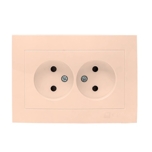 Валенсия розетка 2-местная б/з 10А кремовая с защ, штор, PROxima | код EWR10-102-20 | EKF Валенсия розетка 2-местная б/з 10А кремовая с защ, штор, PROxima | код EWR10-102-20 | EKF