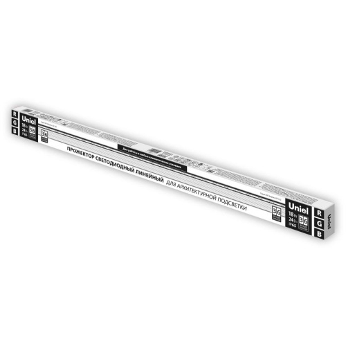 Прожектор светодиодный линейный ULF-L52-18W/RGB/L100 DC24V IP65 SILVER 1000мм. RGB. DC24V. Алюминий. | код UL-00008364 | Uniel