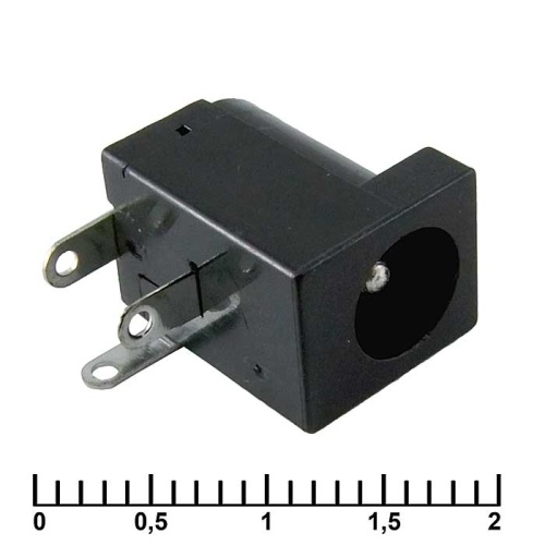 Разъём питания штырьковый RUICHI TJ-002 2.0 мм, монтаж на плату | код 107303 | Ruichi