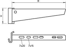 Кронштейн 610мм горячий цинк | код 6421490 | OBO Bettermann