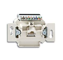 Механизм 1-постовой компьютерной/телефонной розетки UAE, 8 полюсов, RJ45, категория 6е, неэкранированная, до 250 МГц 0220-507-101 | код 2CKA000230A0469 | ABB