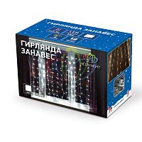 Гирлянда домашняя Светодиодный Дождь 2,5x2м, свечение с динамикой, прозрачный провод, 230 В, диоды БЕЛЫЕ | код 235-055 | Neon-Night