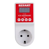Реле напряжения «вилка-розетка» с дисплеем 16А | код 10-6040 | Rexant