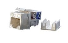 Hyperline KJ9-8P8C-C6-90-WH Вставка Keystone Jack RJ-45(8P8C), категория 6, белая | код 432594 | Hyperline