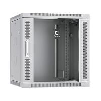 Cabeus SH-05F-12U60/60-R Шкаф телекоммуникационный настенный разобранный 19 12U 600x600x635mm (ШхГхВ) дверь стекло, цвет серый (RAL 7035) | код 10736c | Cabeus