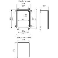 Щит распределительный ЩМП-П box403022_t 400х300х220мм прозрачная дверь УХЛ1 IP65 IK10 | код Б0052355 | ЭРА