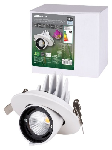 Светильник встраиваемый поворотный Акцент-1 LED DSL-01-018-NW 18 Вт, 24°, 4000 К, 90 Ra, IP40, TDM | код SQ0369-0403 | TDM