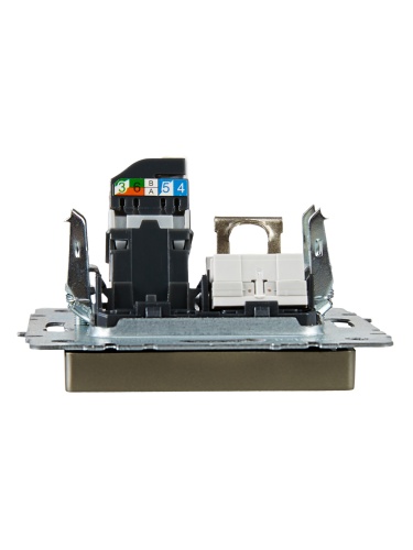 BRITE Розетка двойная RJ11+RJ45 кат.5E РК/Т12-БрШ шампань | код BR-KT20-O-1-K37 | IEK фото 6 BRITE Розетка двойная RJ11+RJ45 кат.5E РК/Т12-БрШ шампань | код BR-KT20-O-1-K37 | IEK фото 6