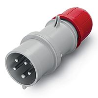 Разъем пром. силовой CEE кабельный, штекер, 16A, 3P+N+E 6h, 346_415VAC 50/60Hz, IP44/IP54, серия OPTIMA | код 213.1637 | Scame