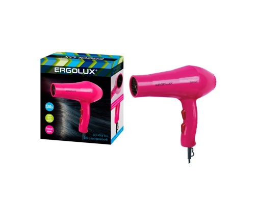 Фен ELX-HD06-C14 ПРОМО 1200Вт 220-240В роз. | код 13983 | Ergolux