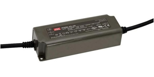 Источник питания AC-DC, 40.3Вт, ККМ, IP67, вход 90…305В AC, 47…63Гц, выход 36В/1.12А, изоляция 3750В AC, в кожухе 150х53х35мм, -40…+70С, димминг 0-10В, ШИМ, выход: стабилизированное напряжение с ШИМ | код PWM-40-36 | MeanWell