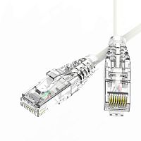 Патч-корд неэкранированный SLIM CAT6 U/UTP 4х2, 28 AWG, LSZH, белый, 0,5м | код RN6UU4505WH-28 | DKC