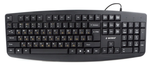 Клавиатура Gembird KB-8351U-BL, USB, черный, 104 клавиши, кабель 1,5м | код KB-8351U-BL | Gembird