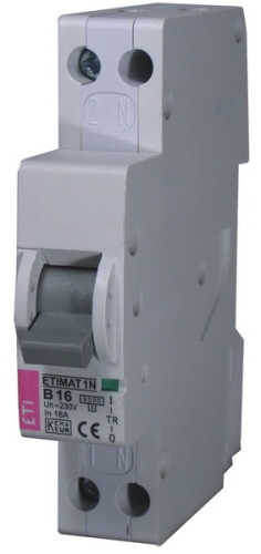 Автоматический выключатель ETIMAT 6 1p+N C 3А (6 kA) | код 002142509 | ETI