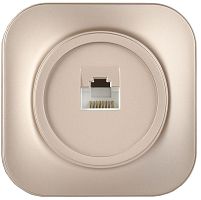 GLORY Розетка для открытой установки компьютерная RJ45 кат.5E РК10-ХШм шампань матовый IEK | код EKH10-K37M | IEK