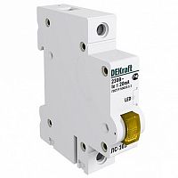 Лампа сигнальная на DIN-рейку 1P Цвет:ЖЕЛТЫЙ LED | код. 18008DEK | DEKraft 