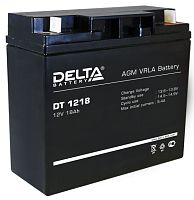 Аккумуляторная батарея DT 1218, напряжение 12В емкость 18Ач. Предназначена для охранно-пожарных систем и СКУД. Delta | код 1448186 | DELTA