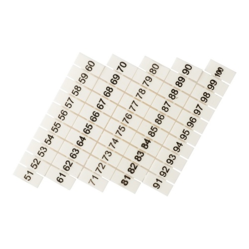 Маркеры для JXB-ST 2,5 с нумерацией 50-100 (100 шт,) PROxima | код zb-st-2.5-50-100 | EKF