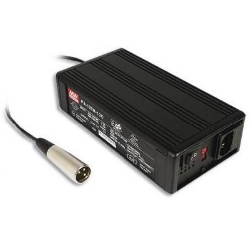 Источник питания AC-DC, 120Вт, вход 88…132V AC/176-264VAC, выход 55.2В/2.2A, изоляция 3000В AC, в кожухе, настольный, корр. коэфф. Мощности, 180х96х49мм, заряд в 2 стадии, -10…+60С | код PB-120P-54C | MeanWell