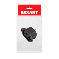 Сетевое гнездо на корпус (1 шт. ) (пакет БОПП) REXANT | код 11-0002-9 | REXANT