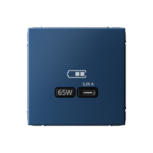 ARTGALLERY USB РОЗЕТКА тип-С 65Вт высокоскор.заряд. QC, PD, механизм, АКВАМАРИН | код GAL001127 | Systeme Electric