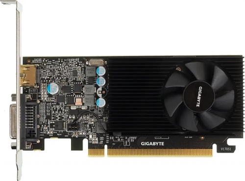 Видеокарта Gigabyte PCI-E GV-N1030D5-2GL NVIDIA GeForce GT 1030 2Gb 64bit GDDR5 1227/6008 DVIx1 HDMIx1 HDCP Ret | код 479389 | GIGABYTE