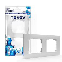 Рамка 2-м Pixel универс. бел. | код TKE-PX-RM2-C01 | TOKOV ELECTRIC