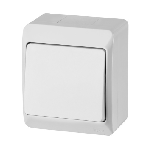 HERMES - Выключатель/переключатель на 2 направления, 10A/250V, IP44, белый | код 0331-02 | Elektro-plast Nasielsk