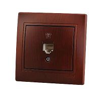 Мира Розетка телефонная евро вишня | код 701-0601-137 | Lezard