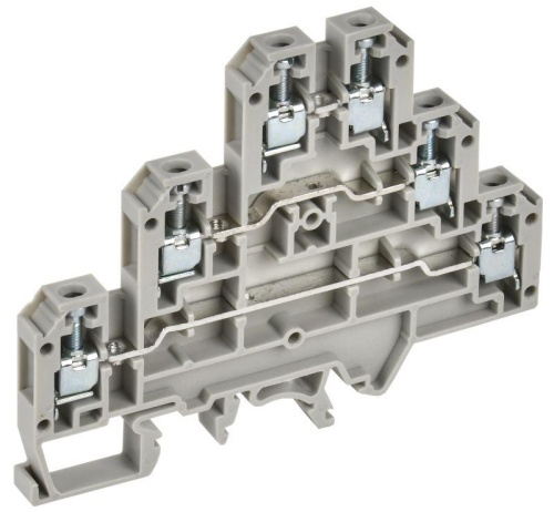 Колодка клеммная CTS-ML 3 ур. 2.5кв.мм сер. | код YCT13-00-3-K03-002 | IEK