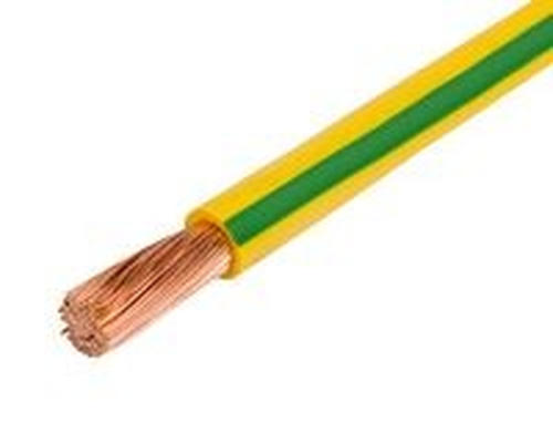 Провод силовой ПуГВ 1х6 желто-зеленый ТРТС | код БП-00012559 | ЭлПром