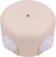 Коробка распределительная 78мм, пластик, цвет Песочное золото с кабельными вводами | код B1-521-24-K | Bironi