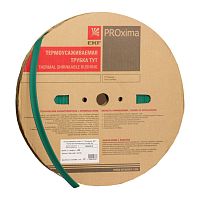 Термоусаживаемая трубка ТУТ нг 80/40 зелёная рулон PROxima | код tut-80-j | EKF