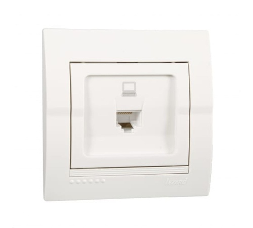 DERIY Розетка RJ45 белый | код 702-0202-139 | Lezard